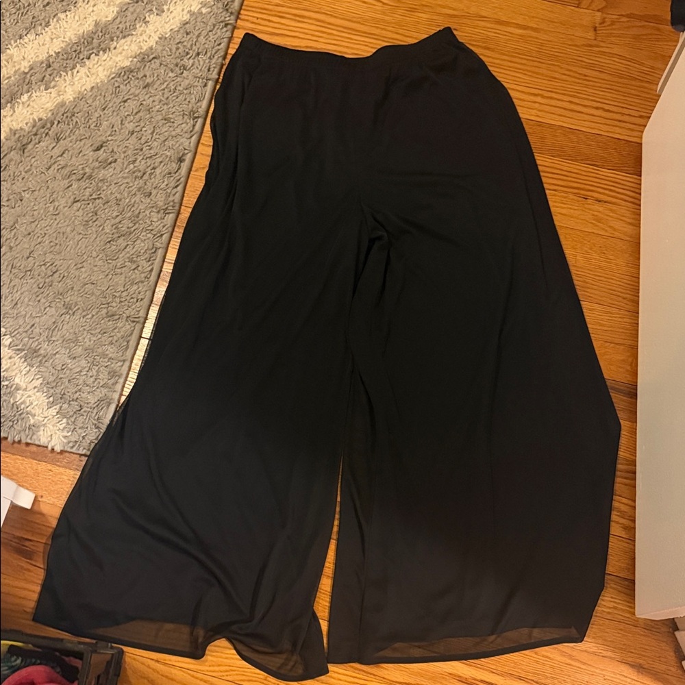 connected apparel Black Wide Leg Palazzo Pants